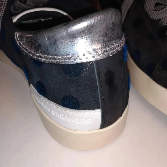 D.A.T.E suede navy polkadot sneakers Size 8 1/2 - Picture 5 of 10